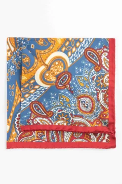 Pochette ripasso in seta - FANT. AZZURRO