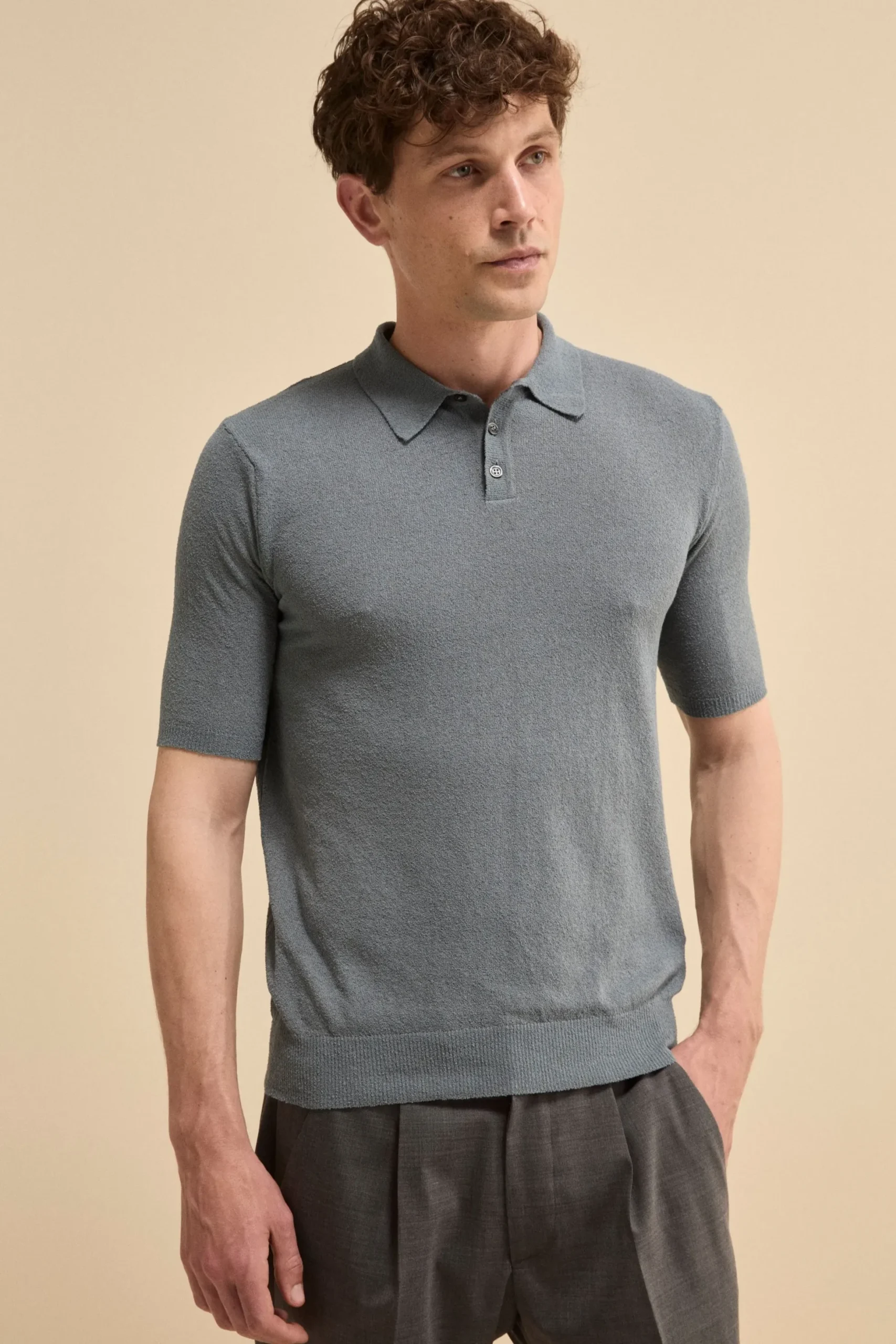 Polo bouclè in spugna - JEANS
