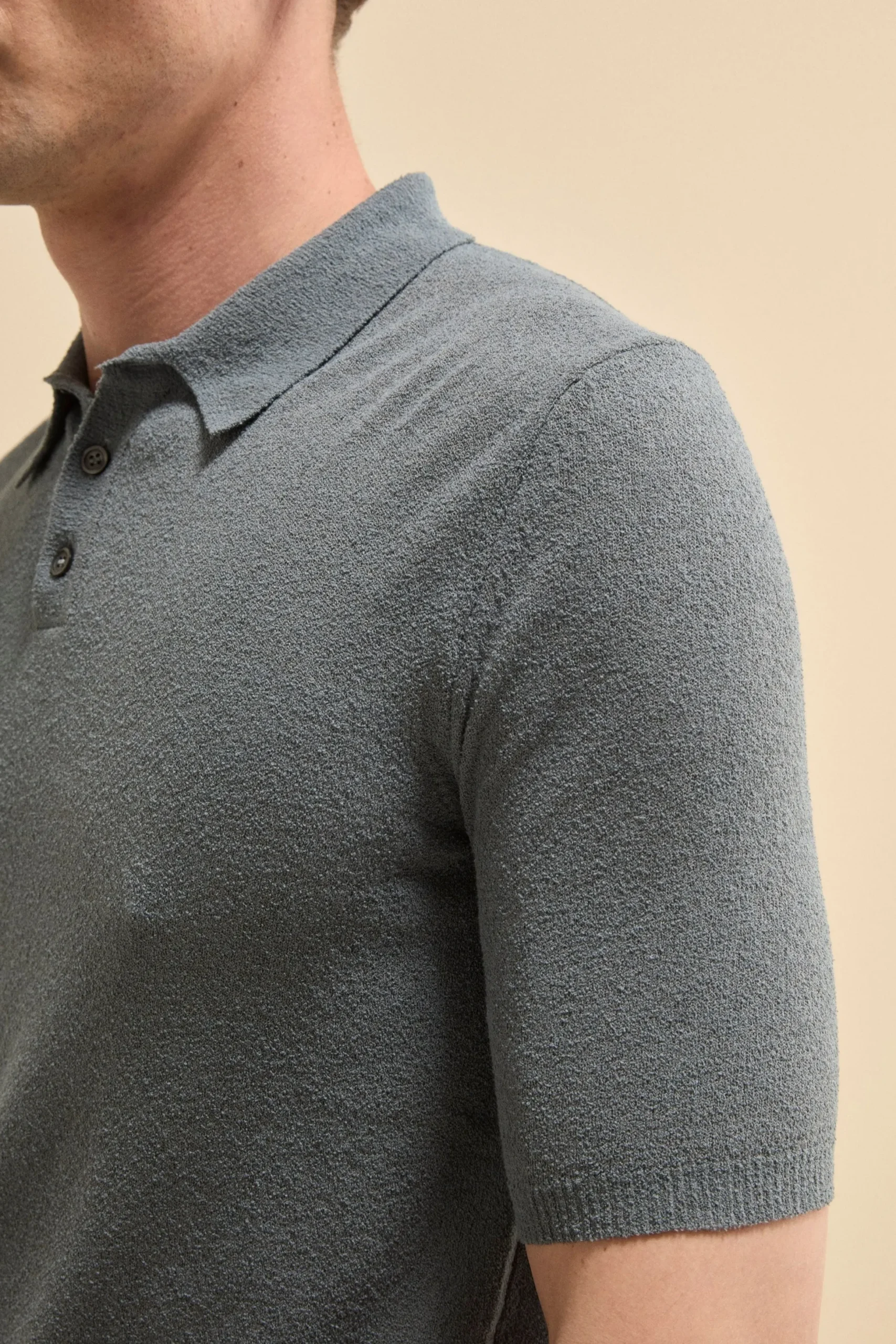 Polo bouclè in spugna - JEANS