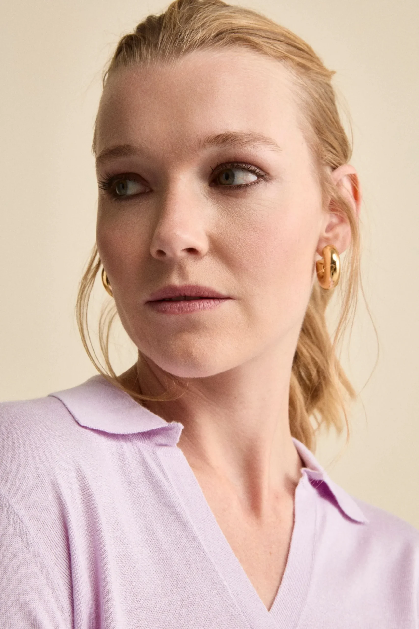 Polo Extrafine in Seta e Cashmere - LILLA