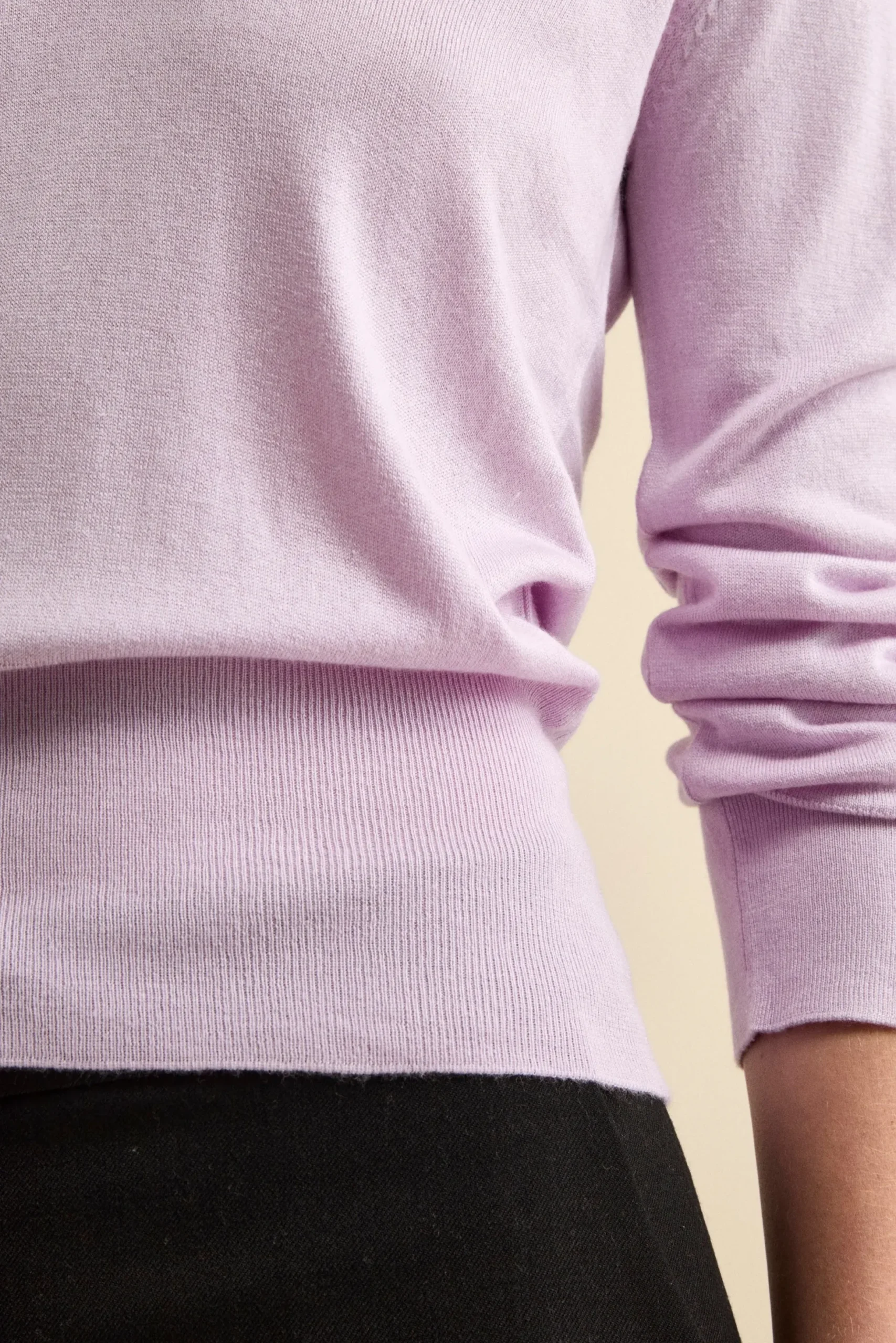 Polo Extrafine in Seta e Cashmere - LILLA