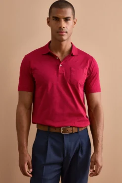 Polo Jersey Uomo in Filo di Scozia - BORDEAUX