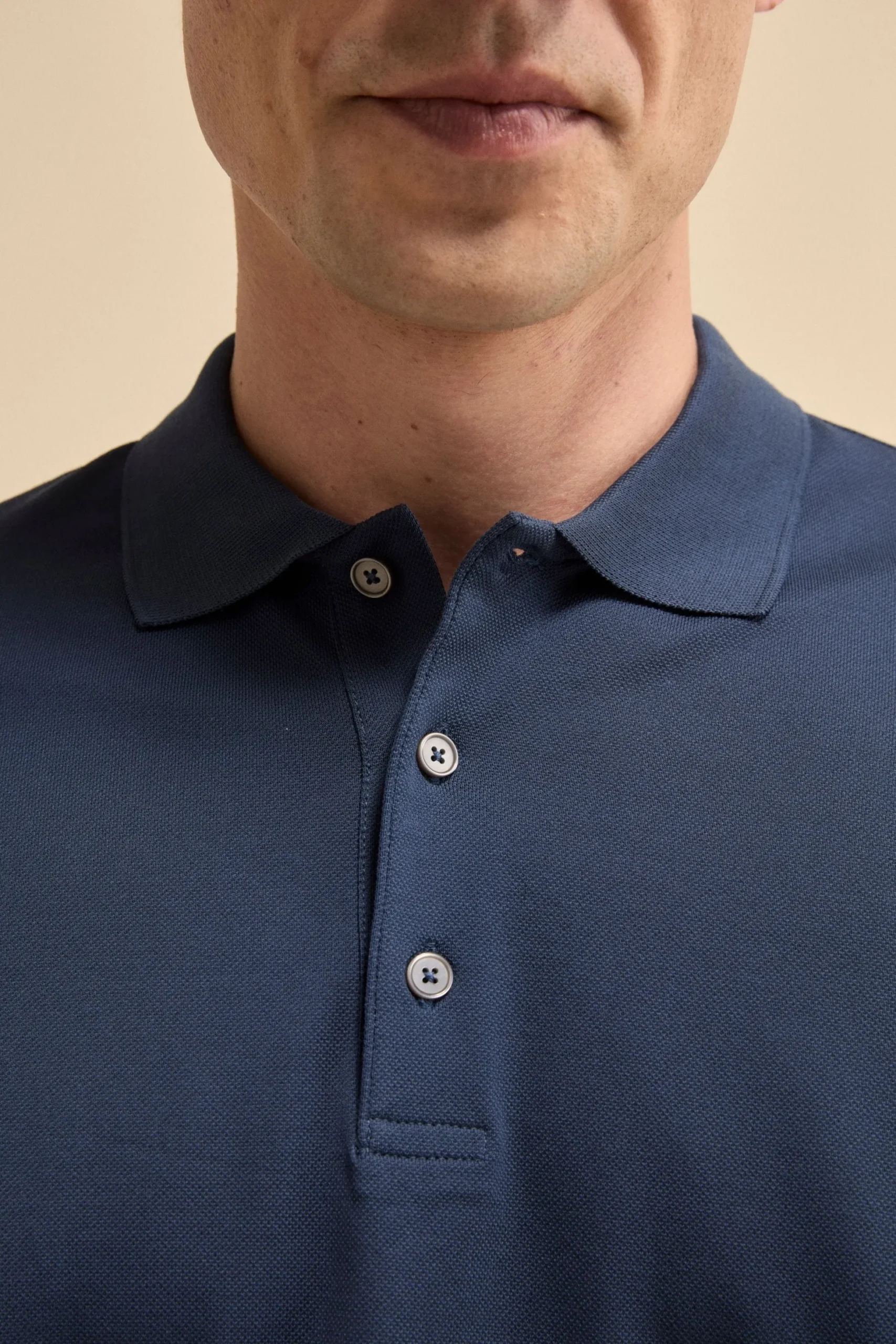 Polo Piquet in Filo di Scozia - BLU