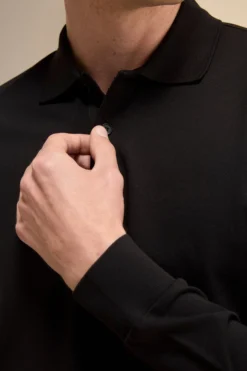 Polo Piquet in Filo di Scozia - NERO