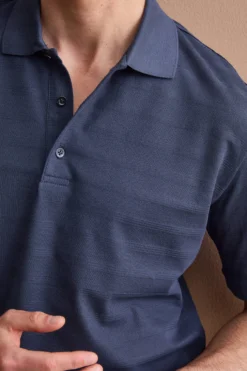 Polo Piquet in Filo di Scozia Regular Fit - BLU