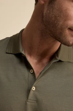 Polo Stretch in Filo di Scozia - VERDE
