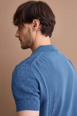 Polo Uomo Lavorata in Cotone Crêpe - AVIO