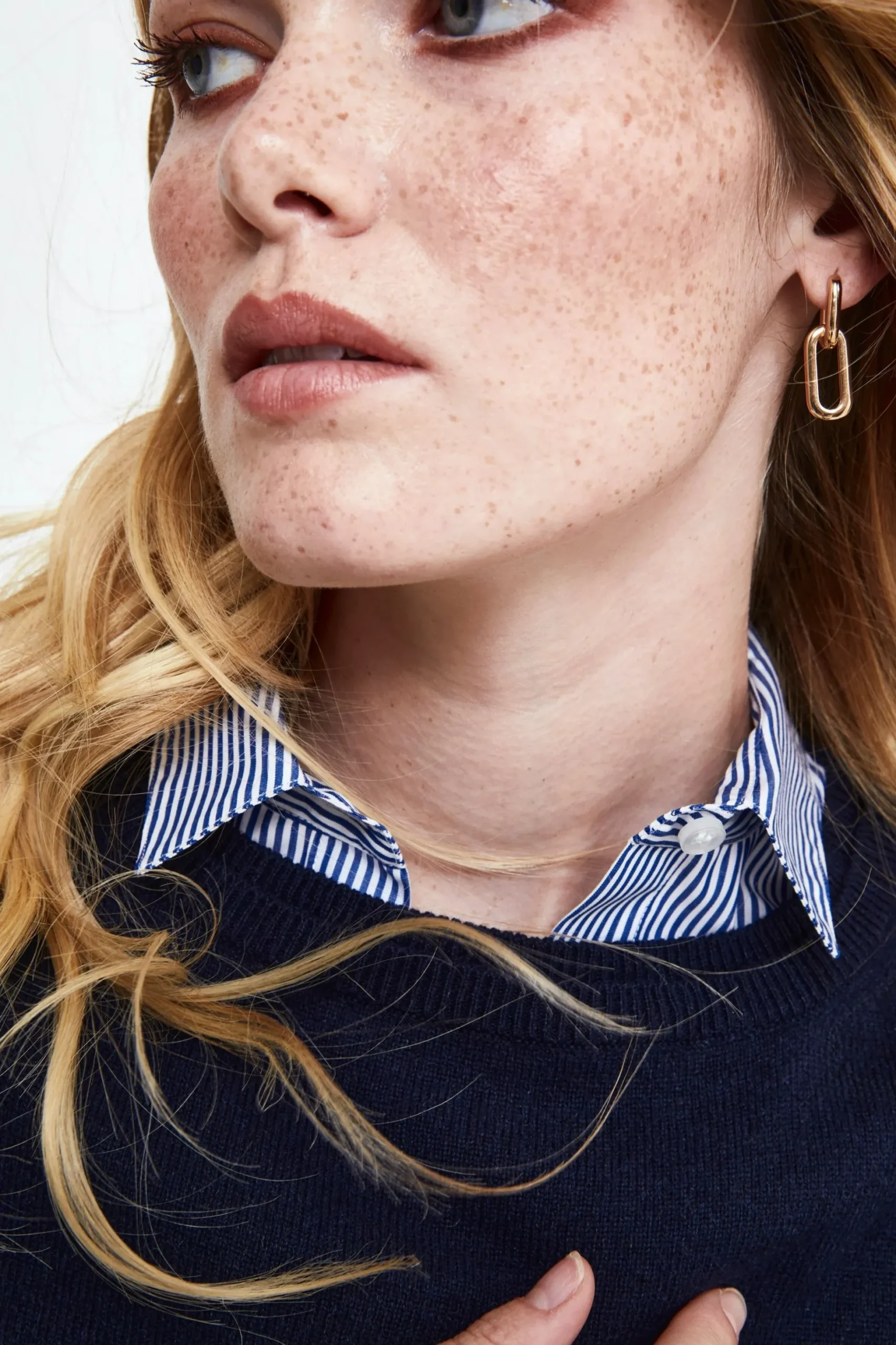 Pullover Barchetta in seta e cashmere - BLU