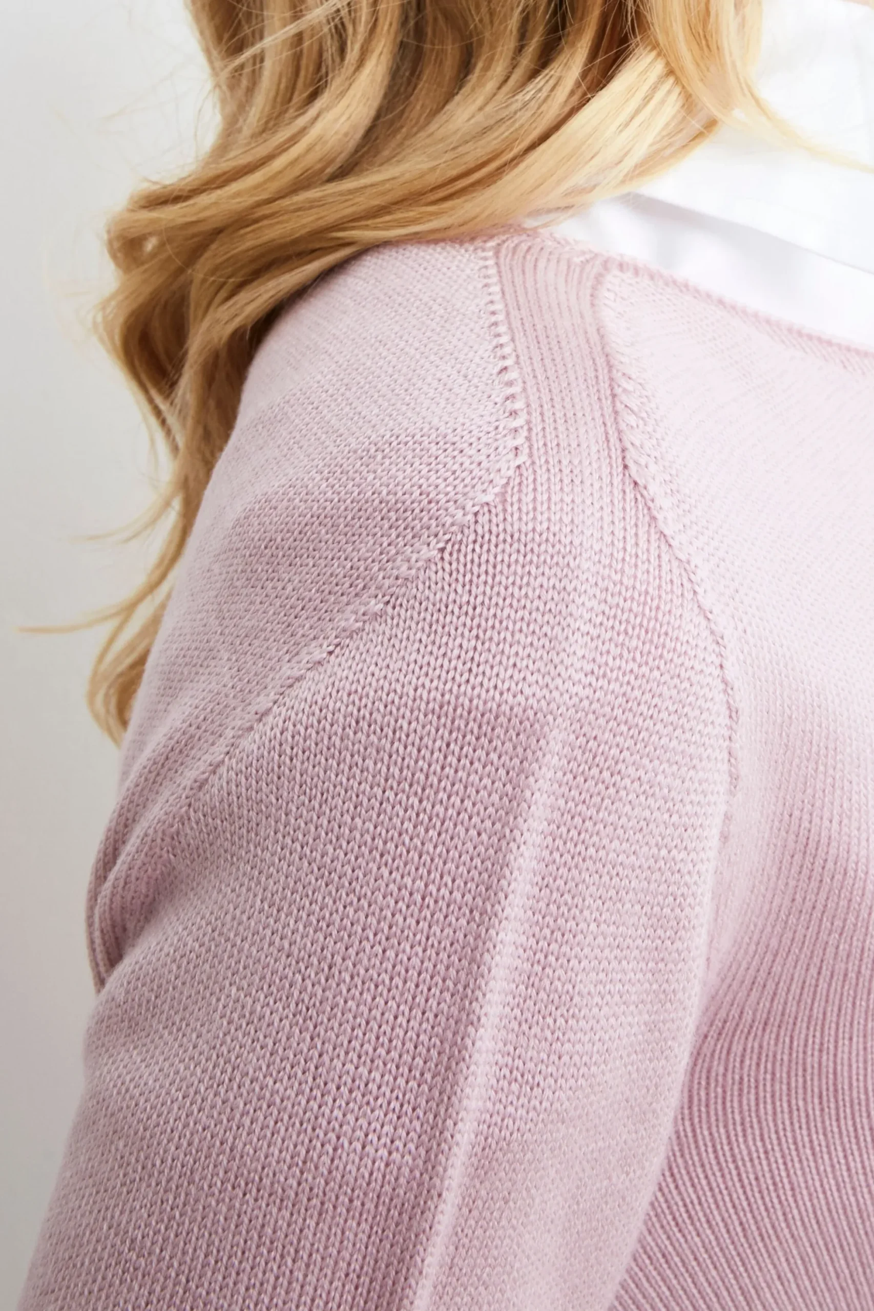 Pullover classico in lana merino - ROSA CARNE