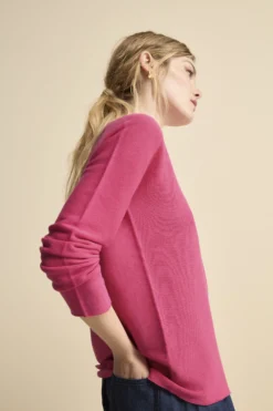 Pullover Links con Scollo a V in Cotone - PEONIA