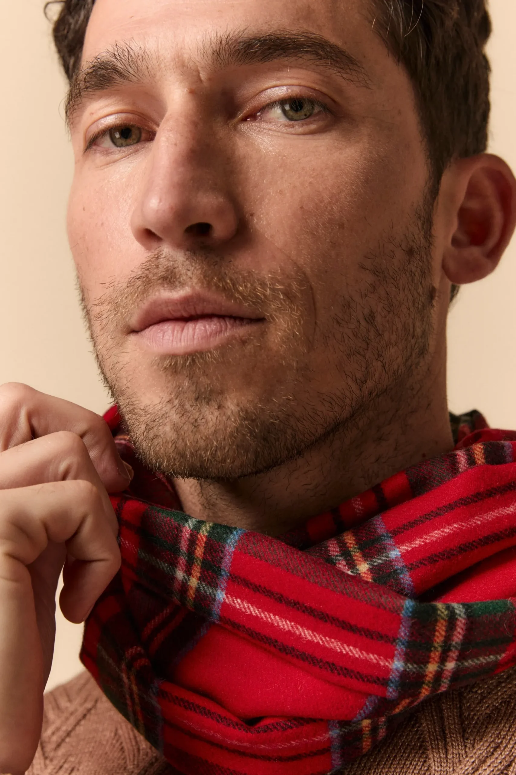 Sciarpa in Lana e Cashmere - SCOZZESE ROSSO