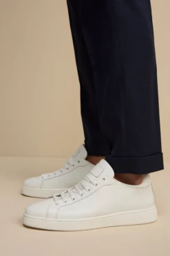 Sneakers Basse in Pelle - BIANCO