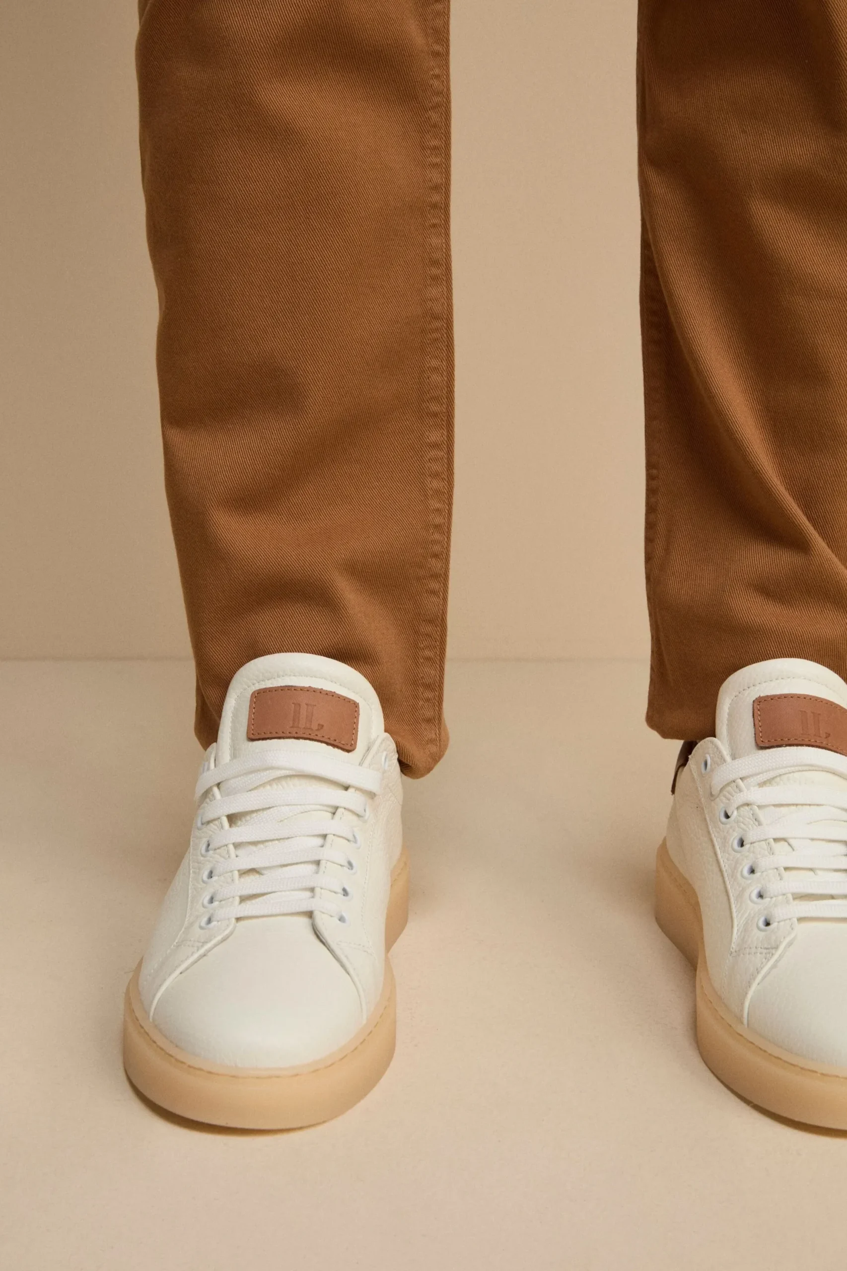 Sneakers Vintage in Vera Pelle - PANNA