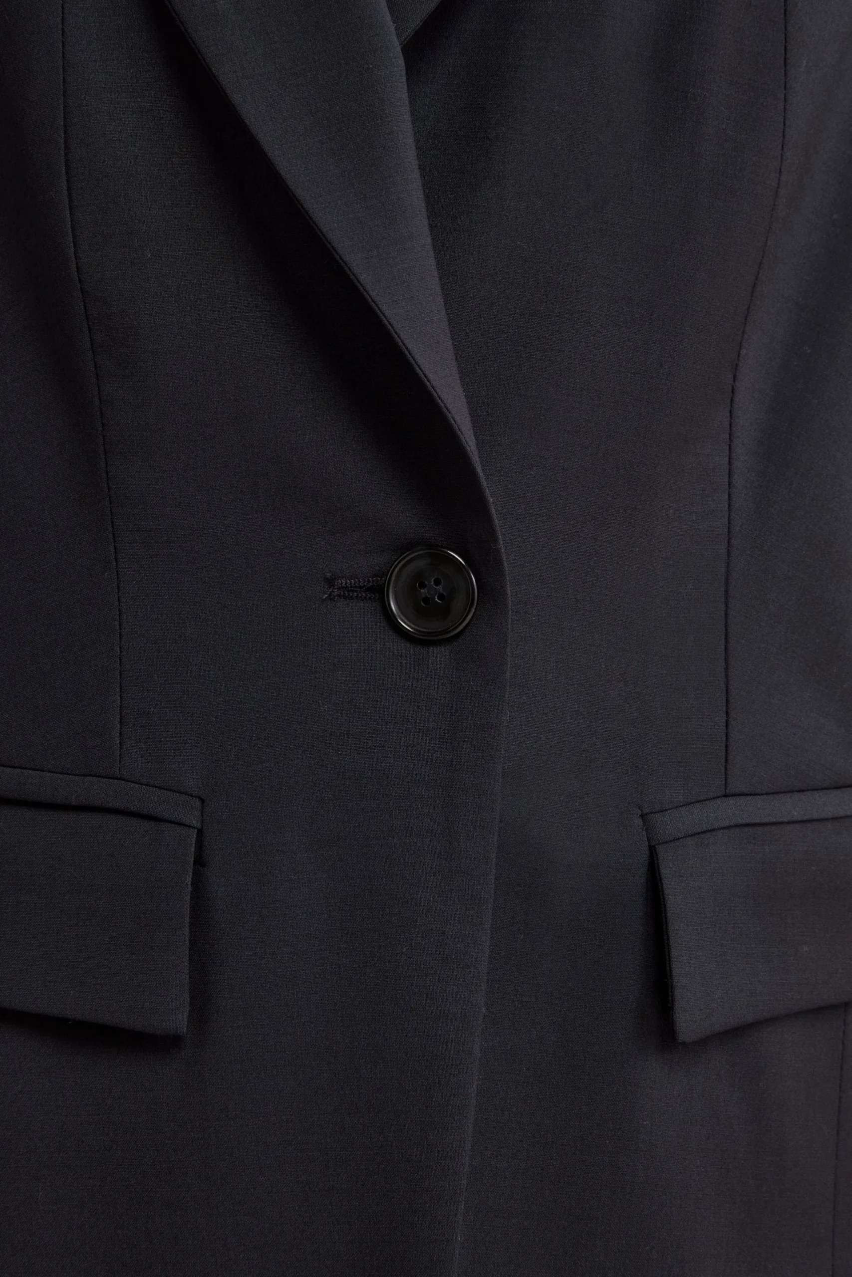 Tailleur Foderato Monopetto in Lana Vergine - BLU