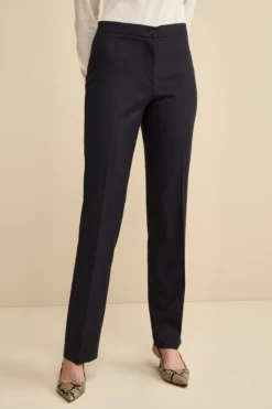 Tailleur Foderato Monopetto in Lana Vergine - BLU