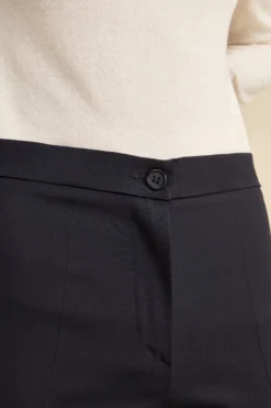 Tailleur Foderato Monopetto in Lana Vergine - BLU