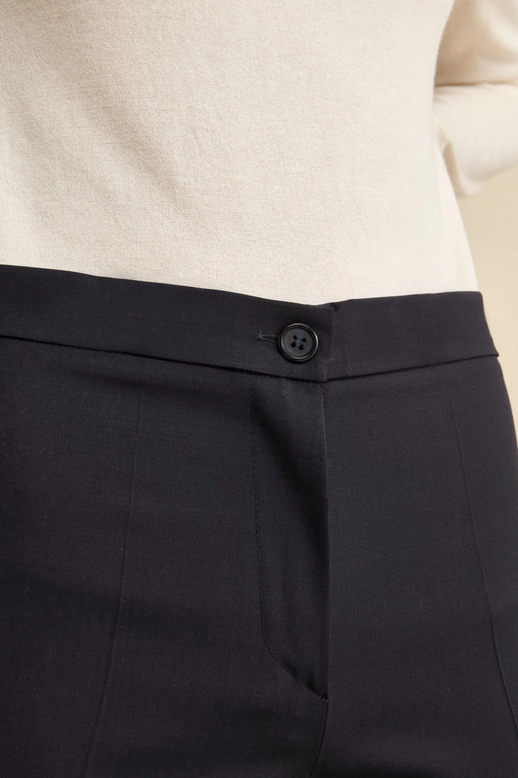 Tailleur Foderato Monopetto in Lana Vergine - BLU