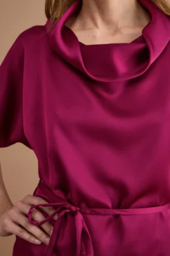Top Elegante con Drappeggio e Coulisse - MAGENTA