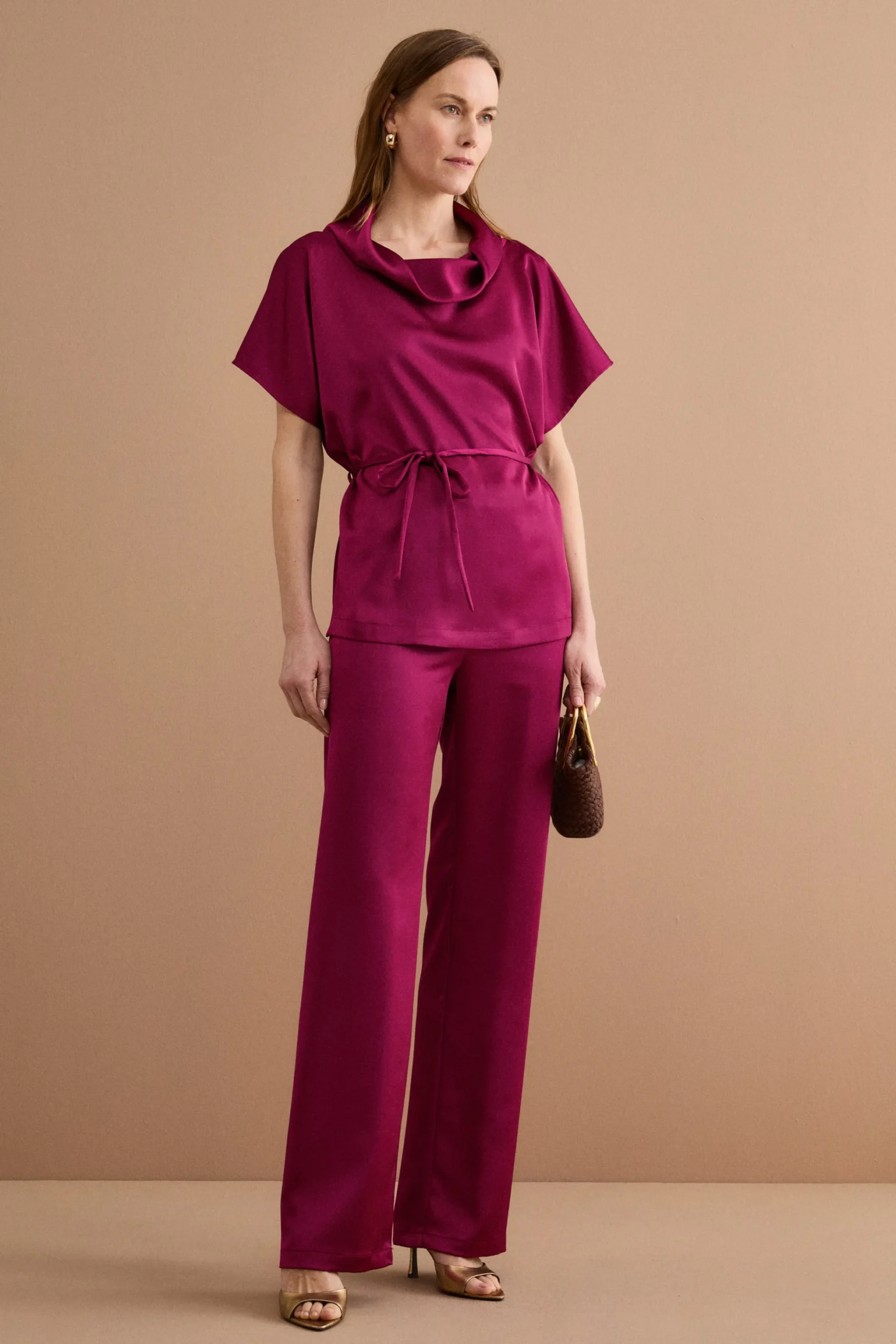 Top Elegante con Drappeggio e Coulisse - MAGENTA