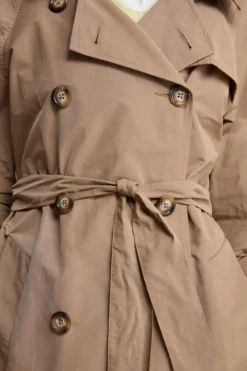Trench Lungo Doppiopetto con Cintura - CAMMELLO