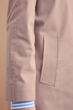 Trench Monopetto Foderato con Collo a Camicia - SABBIA