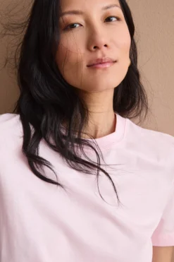T-Shirt Boxy in Cotone - ROSA