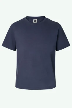 T-Shirt Girocollo in Jersey di Cotone - BLU
