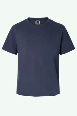 T-Shirt Girocollo in Jersey di Cotone - BLU
