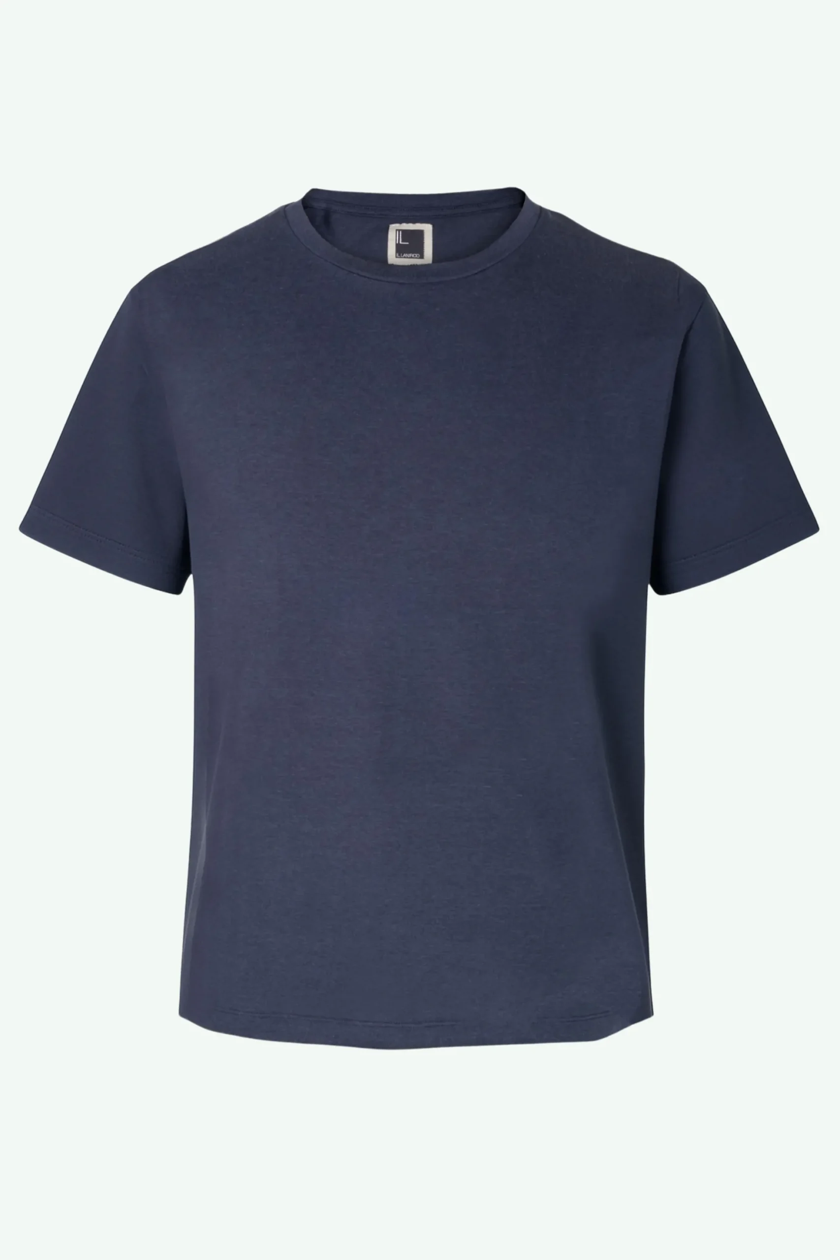 T-Shirt Girocollo in Jersey di Cotone - BLU