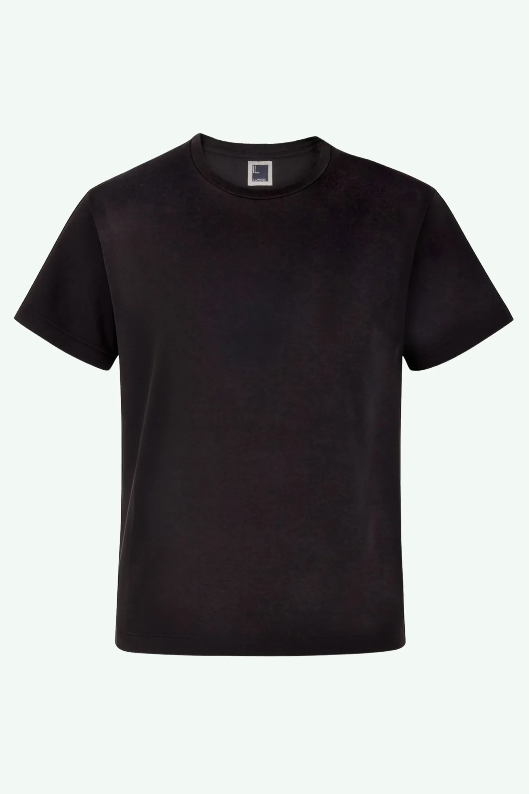 T-Shirt Girocollo in Jersey di Cotone - NERO