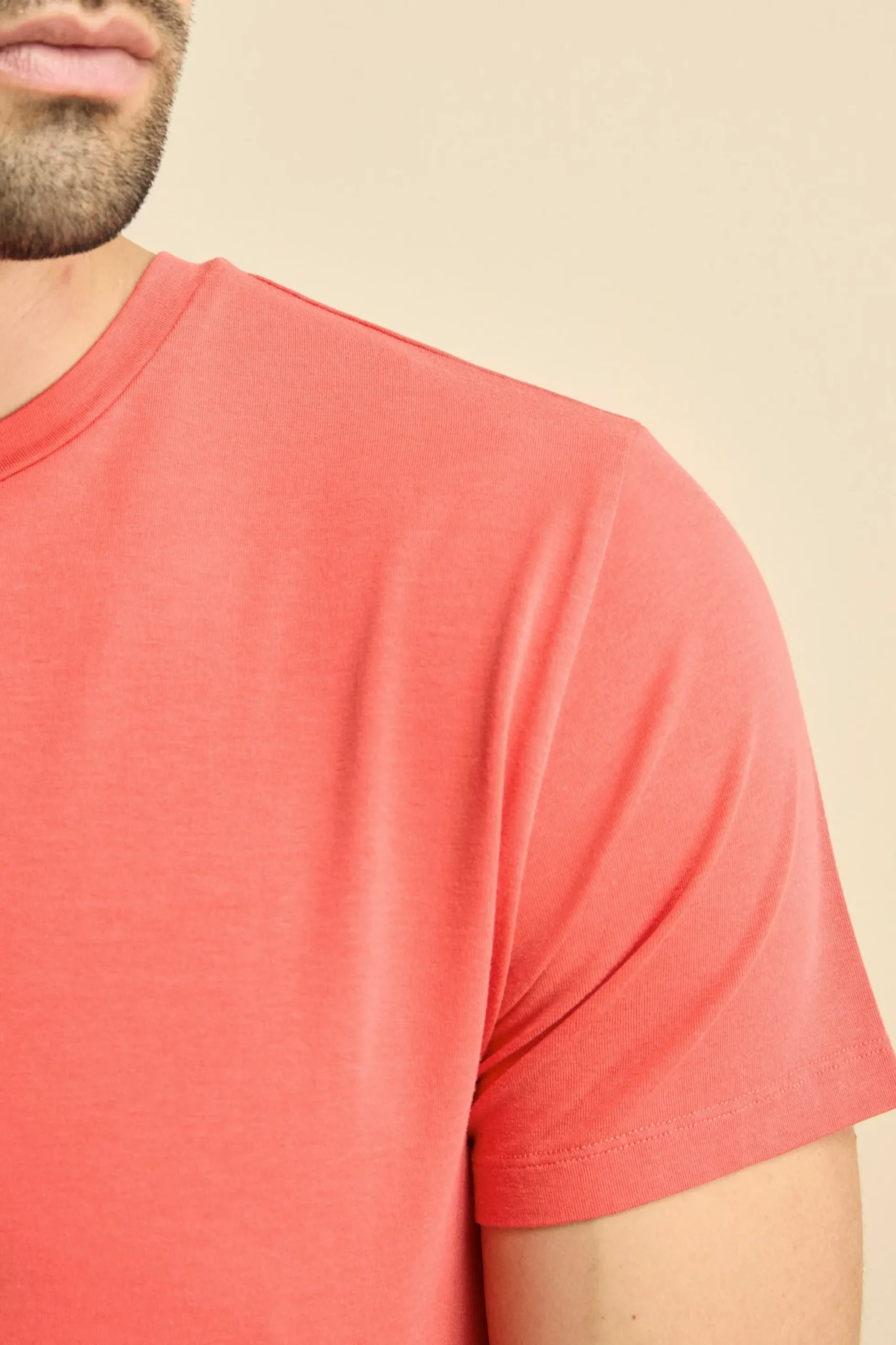 T-Shirt Girocollo in Jersey di Cotone - GERANIO