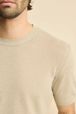 T-Shirt Girocollo in Misto Lino - CORDA