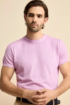 T-Shirt Rasata in Cotone Crêpe - LILLA