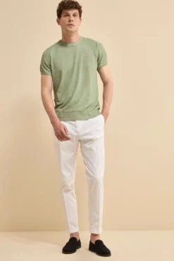T-Shirt Rasata in Cotone Crêpe - VERDE