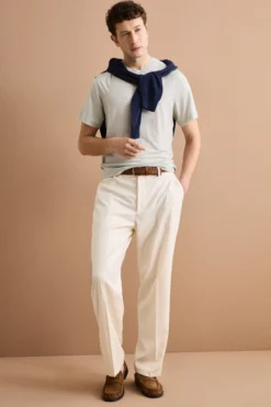 T-Shirt Regular Fit in Lana Merino - PISTACCHIO
