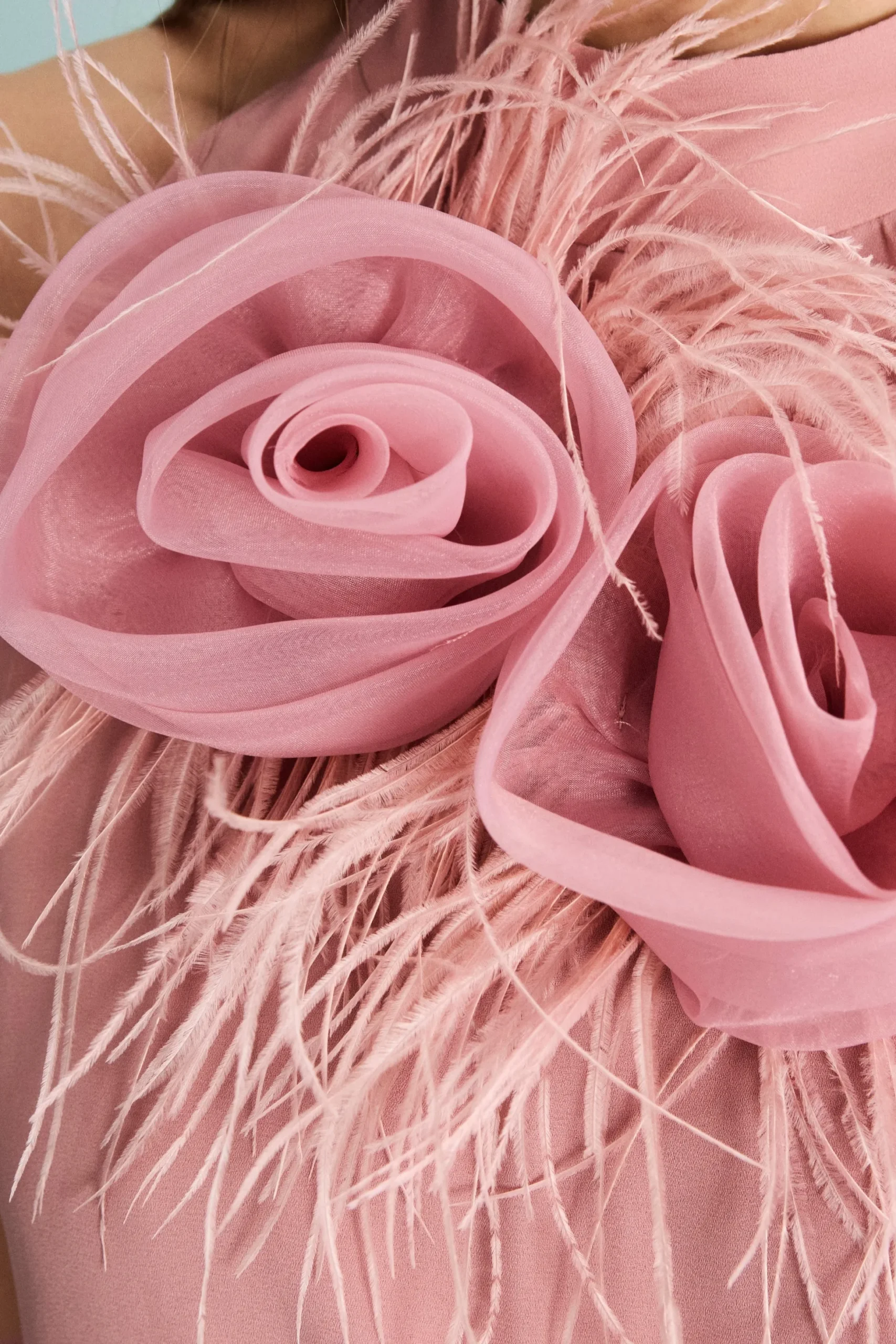 Tuta Cerimonia in Georgette Plissettata - ROSA ANTICO