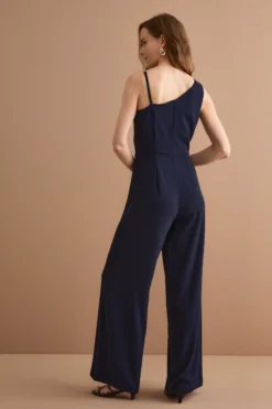 Tuta Elegante da Cerimonia in Cady con Strass - BLU